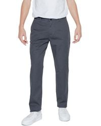ARMANI EXCHANGE - Black Cotton Casual Pants - Lyst