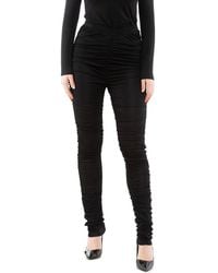 Moschino - Black Viscose Casual Pants - Lyst