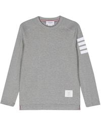 Thom Browne - 4-Bar Stripe Cotton Sweatshirt - Lyst