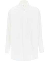 Ami Paris - Oversized Poplin Shirt - Lyst
