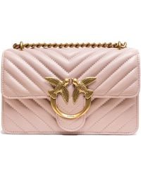 Pinko - Powder Pink Love One Mini Shoulder Bag - Lyst