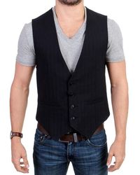 CoSTUME NATIONAL - C'n'c Striped Cotton Casual Vest - Lyst