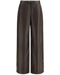 Arma - Brown Leather Pants - Lyst