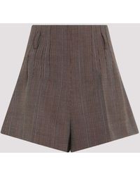 Prada - Brown Wool Shorts - Lyst