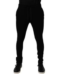 Dolce & Gabbana - Black Cashmere Jogger Men Sweatpants Pants - Lyst