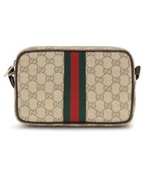 Gucci - Beige Cotton Shoulder Bag - Lyst