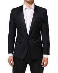 Dolce & Gabbana - Black Gold 1 Button Suit Jacket Men Blazer - Lyst
