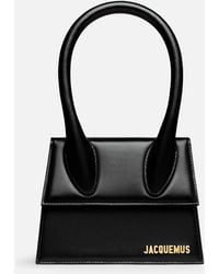 Jacquemus - Black Leather Le Chiquito Moyen Bag - Lyst