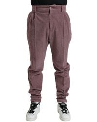 Dolce & Gabbana - Corduroy Cotton Stretch Skinny Pants - Lyst