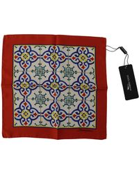 Dolce & Gabbana - Multicolor Majolica Pattern Square Handkerchief - Lyst