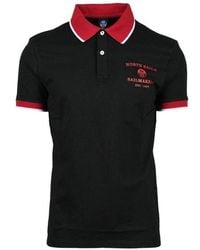 North Sails - Black Cotton Polo Shirt - Lyst