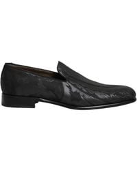 Dolce & Gabbana - Black Brocade Men Slip On Dress Loafers Shoes - Lyst