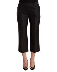 Dolce & Gabbana - Chic Silk Cropped Trousers - Lyst