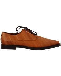 Dolce & Gabbana - Brown Eel Leather Lace Up Formal Shoes - Lyst