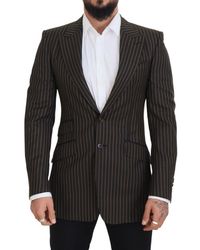 Dolce & Gabbana - Striped Single Breasted Blazer - Lyst