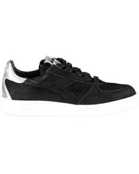 Diadora - Black Leather Sneaker - Lyst