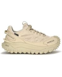 Moncler - Beige Calf Leather Bos Taurus Athletic Sneakers - Lyst