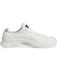 Dolce & Gabbana - White Logo Print Lace Up Low Top Sneakers Shoes - Lyst
