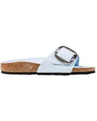 Birkenstock - Blue Artificial Leather Flat Sandals - Lyst