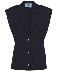 Prada - Sleeveless Wool Blazer - Lyst