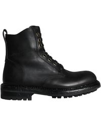 Dolce & Gabbana - Lace Up Mid Calf Boots Shoes - Lyst