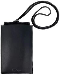 Baldinini - Sleek Calfskin Leather Cell Phone Wallet In Black - Lyst