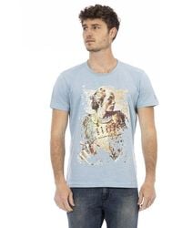 TRUSSARDI ACTION - Light Blue Cotton Men T - Lyst