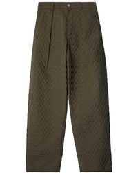 Burberry - Quilted Pleated Pants - Lyst