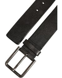 Dolce & Gabbana - Leather Brushed Metal Buckle Belt Calf - Lyst