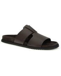 Dolce & Gabbana Black Calf Leather Bos Taurus Sandals for  display picture 1