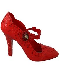 Dolce & Gabbana - Dolce Gabbana Floral Crystal Cinderella Heels Shoes - Lyst