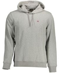 Napapijri - Gray Cotton Sweater - Lyst
