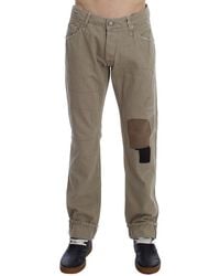 Acht - Cotton Patchwork Jeans Beige Sig30450 - Lyst