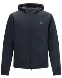 Fred Perry - Black Polyamide Shell Jacket - Lyst