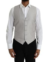 Dolce & Gabbana - Light Wool Formal Dress Waistcoat Vest - Lyst