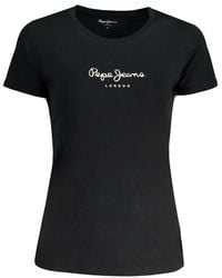 Pepe Jeans - Black Cotton Tops & T - Lyst