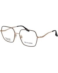 Trussardi - Black Stainless Steel Glasses (frames) - Lyst
