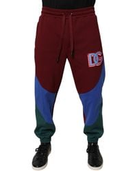 Dolce & Gabbana - Colorblock Joggers With Logo Patch - Lyst