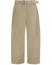 Magda Butrym - Beige Cotton Casual Pants - Lyst