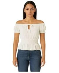 Guess - White Polyester Blouse - Lyst