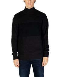 Calvin Klein - Black Cotton Sweater - Lyst