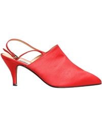 Dolce & Gabbana - Red Suede Heel Slingback Shoes - Lyst