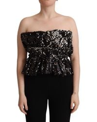 Aniye By - Elegant Strapless Sequined Top - Lyst
