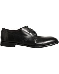 Dolce & Gabbana - Black Calfskin Leather Derby Men Dress Shoes - Lyst