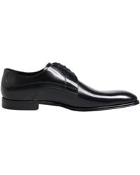 Dolce & Gabbana - Navy Blue Leather Lace Up Derby Formal Shoes - Lyst
