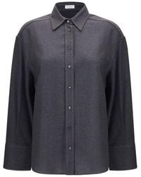 Brunello Cucinelli - Gray Wool Oves Aries Dress Shirt - Lyst