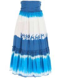 Alberta Ferretti - Tie Dye Midi Skirt - Lyst