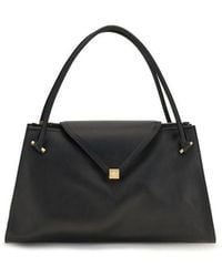 Versace - Black Calf Leather Bos Taurus Shoulder Bag - Lyst