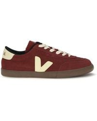Veja - Bordeaux Suede Leather Low Top Sneakers - Lyst