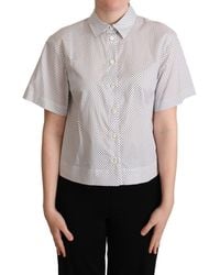 Dolce & Gabbana - Chic Polka Dot Short Sleeve Polo - Lyst